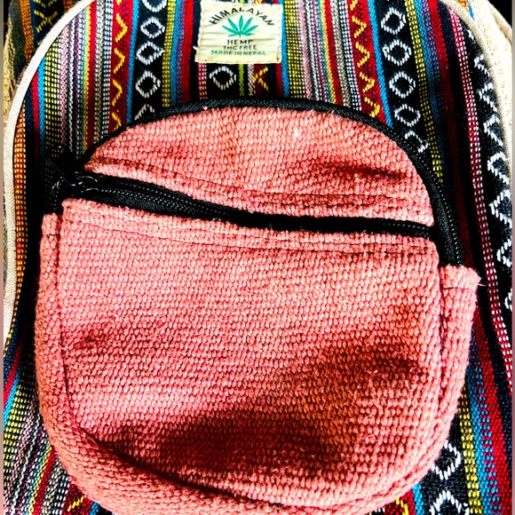 Unisex Pure Himalayan Hemp Backpack with Laptop Compartment and multiple pockets - Picture 4 of 5